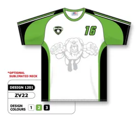 Athletic Knit Custom Sublimated Crew Neck Volleyball Jersey Design 1201