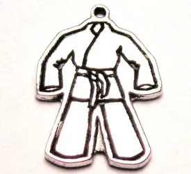 Karate Uniform Genuine American Pewter Charm