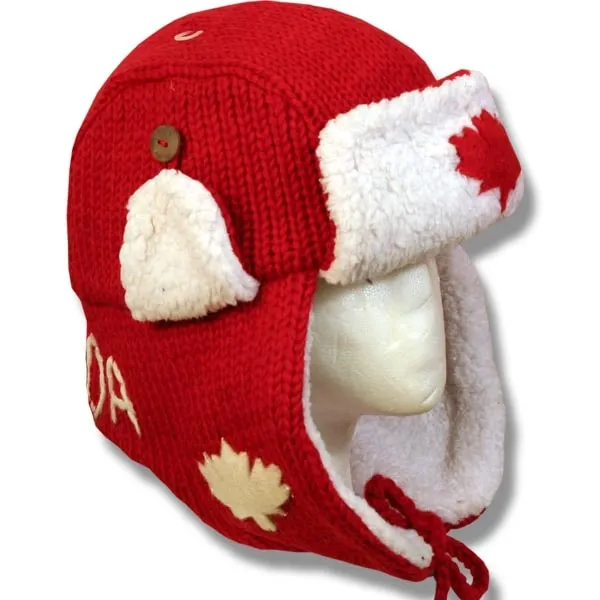 Pilot Hats with fur trim for Men and Women. 100% Wool with Fleece Lining. Handmade.